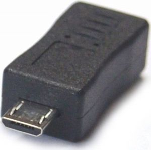 Adapter USB microUSB - miniUSB Czarny  (7608) 1