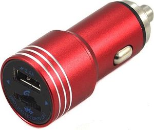 Transmiter FM TRANSMITER FM SAMOCHODOWY ŁADOWARKA 3,4A DUAL USB 2XUSB REDMI 4A 4X 4 NOTE 3S 3 CZERWONY RED 2