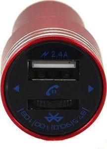 Transmiter FM TRANSMITER FM SAMOCHODOWY ŁADOWARKA 3,4A DUAL USB 2XUSB REDMI 4A 4X 4 NOTE 3S 3 CZERWONY RED 4