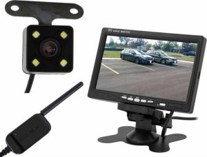 CGAuto ZESTAW PARKOWANIA KAMERA COFANIA Bezprzewodowa Tryb Nocny LCD7" AK307 2