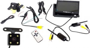 CGAuto ZESTAW PARKOWANIA KAMERA COFANIA Bezprzewodowa Tryb Nocny LCD7" AK307 3