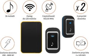 LTC Dzwonek bezprzewodowy (LXDZ2) 2