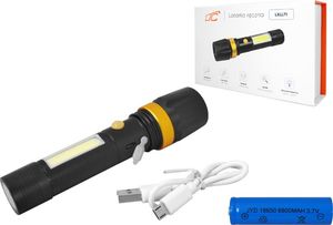 Latarka LTC LTC Latarka ręczna LED COB 6W/3W aku.6800mAh, ład.mini USB NEW. 2