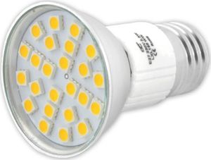 LTC PS Żarówka 24 LED LTC SMD5050, E27/230V, światło ciepłe białe. 1