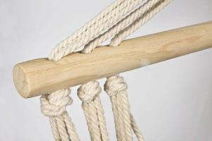 Royokamp  Hamak Fotel brazylijski 100x60 cm z wszytą poduszką i podłokietnikami niebieski 3