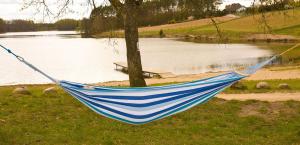 Royokamp  Hamak ogrodowy 2 osobowy Luxe XXL 250x150cm niebieski 8