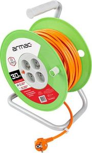 Armac PRZEDŁUŻACZ BĘBNOWY 30M 4X2P+Z, 16A, 3680W, PRZEWÓD 3X1.5MM H05VV-F ARMAC 4