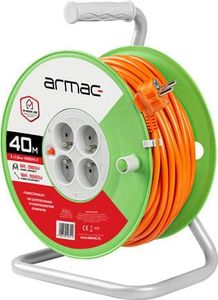 Armac PRZEDŁUŻACZ BĘBNOWY 40M 4X2P+Z, 16A, 3680W, PRZEWÓD 3X1.5MM H05VV-F ARMAC 4
