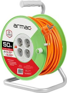 Armac PRZEDŁUŻACZ BĘBNOWY 50M 4X2P+Z, 16A, 3680W, PRZEWÓD 3X1.5MM H05VV-F ARMAC 3