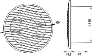 Dospel Wentylator domowy sufitowy Dospel 120MM NV 12 007-0439 5