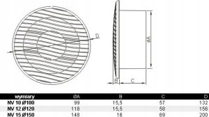 Dospel Wentylator domowy sufitowy Dospel 120MM NV 12 007-0439 7