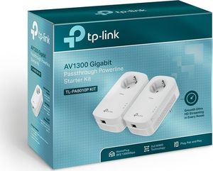 Adapter powerline TP-Link TP-LINK Power Line PA8010P 1300Mbps 1x1GB uniwersalny 1
