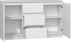 Topeshop KOMODA 2D3S 120CM BIEL 3 SZUFLADY 2 DRZWI SALON 2