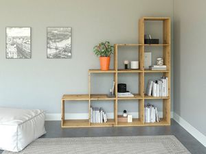 Topeshop REGAŁ KOMOROWY SCHODKOWY POZIOMOWY STEP RS-40 DĄB ARTISAN 2