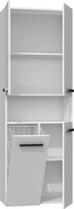 Topeshop Szafka łazienkowa Nel Dk 1k biała 60cm (NEL 1K DK BIEL KPL) 3