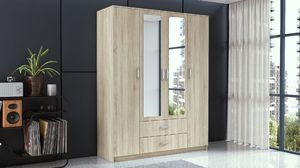 Topeshop szafa Romana lustro 160cm dąb Sonoma (5235) 2