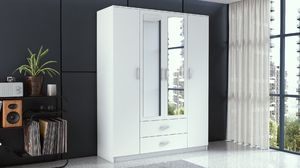 Topeshop szafa Romana lustro 160cm biel (ROMANA 160 BIEL KPL) 2