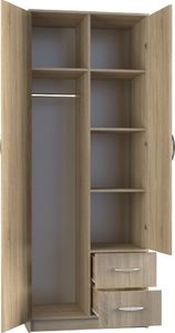 Topeshop SZAFA ROMANA LUSTRO 80cm SONOMA 3