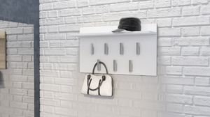 Topeshop WIESZAK PÓŁKA 2F BIEL MAT PRZEDPOKÓJ KORYTARZ 3