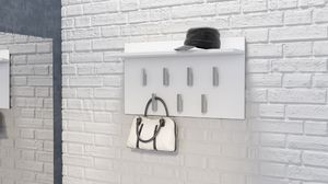 Topeshop WIESZAK PÓŁKA 2F BIEL MAT PRZEDPOKÓJ KORYTARZ 4