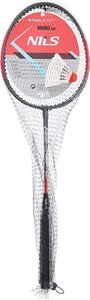 Nils Extreme NR002 set ZESTAW 2 STALOWYCH RAKIET, LOTKI DO BADMINTONA W SIATCE NILS 6