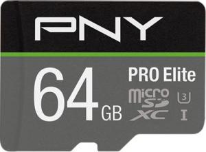 Karta PNY PRO Elite MicroSDXC 64 GB Class 10 UHS-I/U3 A1 V30 (P-SDU64GV31100PRO-GE) 1