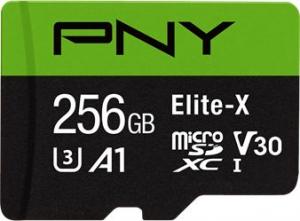 Karta PNY Elite-X MicroSDXC 256 GB Class 10 UHS-I/U3 A1 V30 (P-SDU256U3100EX-GE) 1