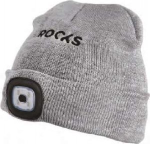 Latarka czołowa Rooks ROOKS CZAPKA SZARA Z LAMPKĄ USB 80LUM OK-03.3016 2