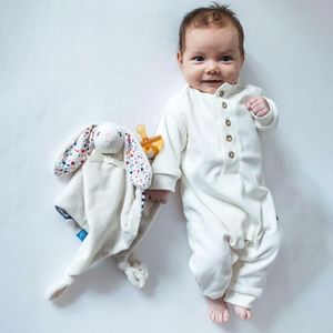 Whisbear Whisbear DouDou Kocyk Przytulanka Króliczek biały 2