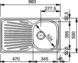 Zlewozmywak Franke  Mikado MON 611 stal szlachetna 2