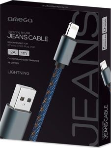 Kabel USB Omega USB-A - 1 m Niebieski (187288) 1