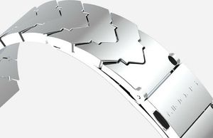 Mijobs Bransoletka V-Style GT band Mijobs do Xiaomi Mi Band 3/4 srebrna uniwersalny 4