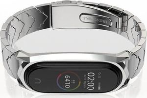 Mijobs Bransoletka V-Style GT band Mijobs do Xiaomi Mi Band 3/4 srebrna uniwersalny 5