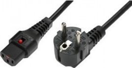 Kabel zasilający Digitus IEC LOCK 3x1mm2 Schuko kątowy - C13 1.5 m 1