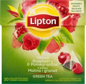 Lipton Green Tea herbata zielona Malina i Granat 20 torebek 28g 1