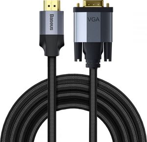 Kabel Baseus HDMI - D-Sub (VGA) 2m czarny (6953156213487) 1
