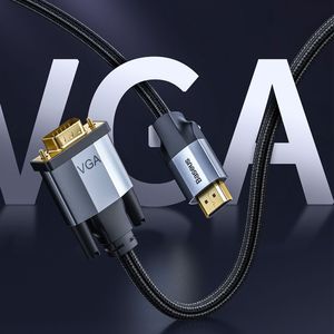 Kabel Baseus HDMI - D-Sub (VGA) 2m czarny (6953156213487) 6