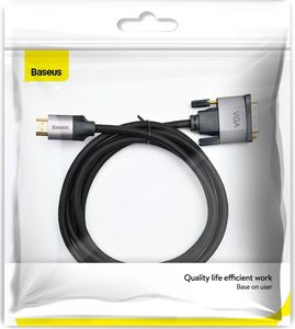 Kabel Baseus HDMI - D-Sub (VGA) 2m czarny (6953156213487) 7
