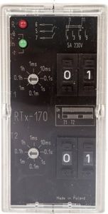 Schneider Electric Przekaźnik czasowy 2P 5A 0,001sek-99h 220-230V AC/DC praca cykliczna,(start od opóźnionego załączenia) RTX-170 220/230 1