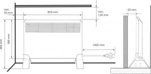 Grzejnik Ensto BETA10-MP konwektorowy 1000 W 3