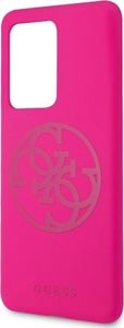 Guess Guess GUHCS69LS4GFU S20 Ultra G988 fuksja/fuchsia hard case Silicone 4G Tone On Tone 5