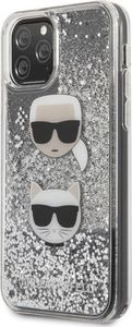 Karl Lagerfeld Karl Lagerfeld KLHCN65KCGLSL iPhone 11 Pro Max hardcase srebrny/silver Glitter Karl&Choupette 2