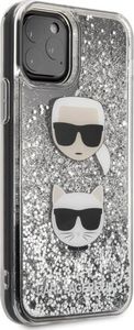 Karl Lagerfeld Karl Lagerfeld KLHCN65KCGLSL iPhone 11 Pro Max hardcase srebrny/silver Glitter Karl&Choupette 3