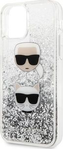 Karl Lagerfeld Karl Lagerfeld KLHCN65KCGLSL iPhone 11 Pro Max hardcase srebrny/silver Glitter Karl&Choupette 5