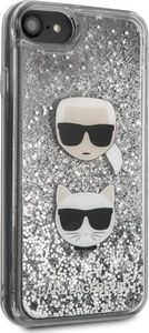 Karl Lagerfeld Karl Lagerfeld KLHCI8KCGLSL iPhone 7/8 /SE 2020 hardcase srebrny/silver Glitter Karl&Choupette 3
