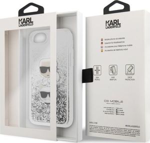 Karl Lagerfeld Karl Lagerfeld KLHCI8KCGLSL iPhone 7/8 /SE 2020 hardcase srebrny/silver Glitter Karl&Choupette 7