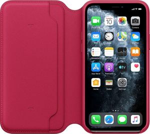Apple Skórzane etui folio do iPhone 11 Pro malinowe -MY1K2ZM/A 3
