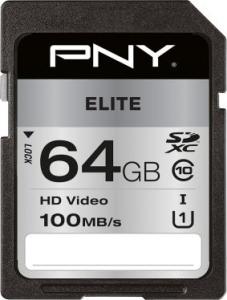 Karta PNY Elite SDXC 64 GB Class 10 UHS-I/U1  (P-SD64GU1100EL-GE) 1