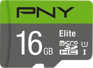 Karta PNY Elite MicroSDHC 16 GB Class 10 UHS-I/U1 A1 V10 (P-SD16GU1100EL-GE) 1