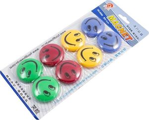 CreativeHome AG348 MAGNESY NA LODÓWKĘ ZNACZKI UŚMIECH 8 SZT. uniwersalny 2